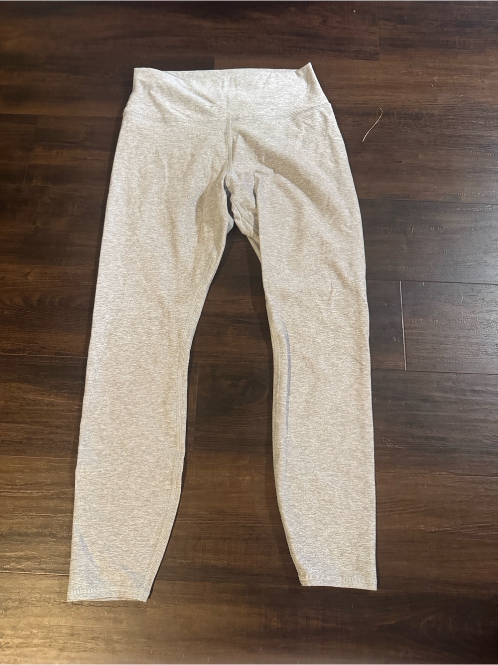 Alosoft High-Waist Crop highlight Leggings in Heathered Grey